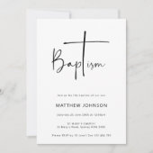 ミニマリストシンプルと洗礼《キリスト教》洗礼式や命名式 招待状 (正面)