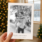 ミニマリストシンプルのクリスマスのモノクロ写真 シーズンカード