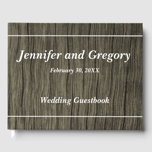 ミニマリストシンプルの結婚記念ゲストブック ゲストブック (正面)