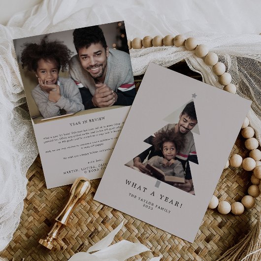 ミニマリストシンプルのGreigeクリスマス シーズンカード