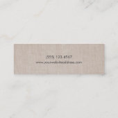 ミニマリストシンプルアーティスト平原リネン スキニー名刺 (裏面)
