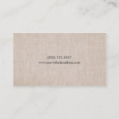 ミニマリストシンプルアーティスト平原リネン 名刺 (裏面)