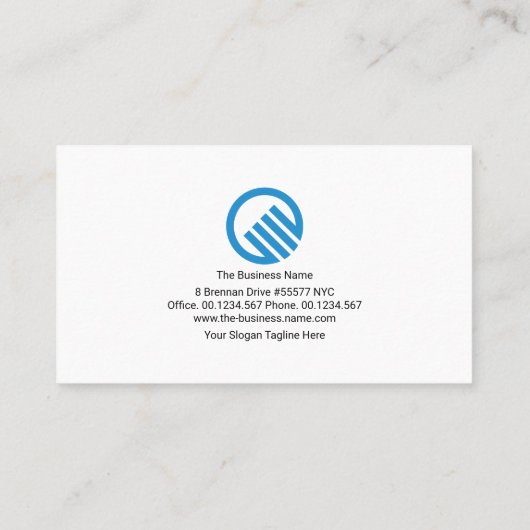 ミニマリストシンプルグレーライン起業家起動 名刺 (裏面)