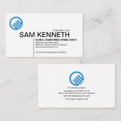 ミニマリストシンプルグレーライン起業家起動 名刺 (正面/裏面)