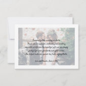 ミニマリストシンプルデコタイポグラフィ2結婚写真 サンキューカード (裏面)