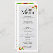 ミニマリストシンプルトレンディーモダンフローラディナーメニュー メニュー (正面/裏面)