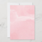 ミニマリストシンプルピンク白黒ガールベビー 招待状 (裏面)