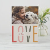 ミニマリストシンプルボホ温カスタム暖写真 シーズンカード (スタンド正面)