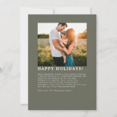 ミニマリストシンプルボホ温カスタム暖写真 シーズンカード (裏面)