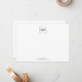 ミニマリストシンプルロゴのブランドノートカード ノートカード (正面/裏面インサイチュ)