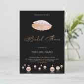 ミニマリストシーシェルブライダルシャワー 招待状 (スタンド正面)