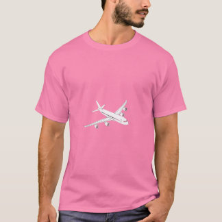 ミニマリストジェット航空機フライトカートゥーングラフィックTシャツ Tシャツ