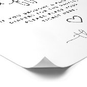 ミニマリストジェンダー赤ちゃんシャワーおむつラッフルサイン ポスター (角)