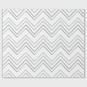 ミニマリストジグザグギフトラップブラックとホワイトデザイン ラッピングペーパー (フラット)