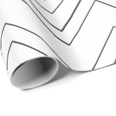 ミニマリストジグザグギフトラップブラックとホワイトデザイン ラッピングペーパー (ロールコーナー)