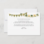 ミニマリストジャングルパーティーベビーシャワーサンキューカード サンキューカード (裏面)