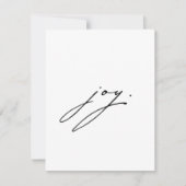 ミニマリストジョイクリスマスカード引用文 シーズンカード (正面)