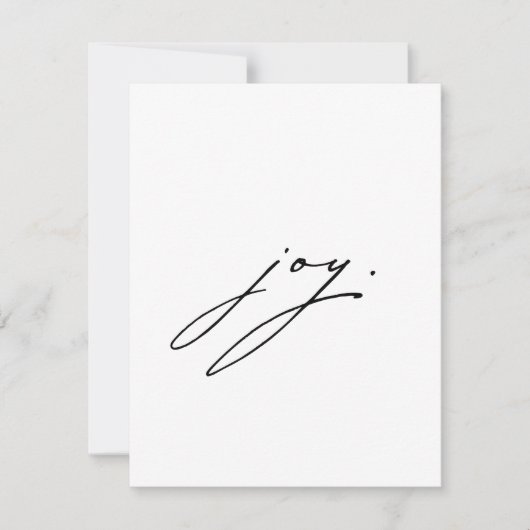ミニマリストジョイクリスマスカード引用文 シーズンカード (正面)