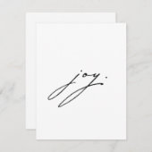 ミニマリストジョイクリスマスカード引用文 シーズンカード (正面/裏面)