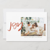 ミニマリストジョイフォトフラットホリデーカード シーズンカード (正面)