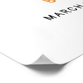 ミニマリストスイートオレンジ柑橘系ベビーシャワーウェルカム ポスター (角)