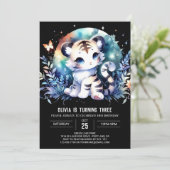 ミニマリストスウィートタイガー誕生日 招待状 (スタンド正面)