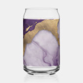 ミニマリストスカンジナビアのシック薄紫パープルマーブル ガラス缶 (左)