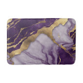 ミニマリストスカンジナビアのシック薄紫パープルマーブル バスマット (正面)