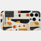 ミニマリストスカンジナビア調和 – 幾何学融合 Case-Mate iPhoneケース (裏面 (横))