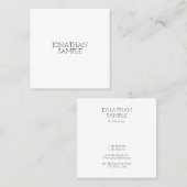 ミニマリストスクエアデザインモダンラグジュアリーテイスティー スクエア名刺 (正面/裏面)