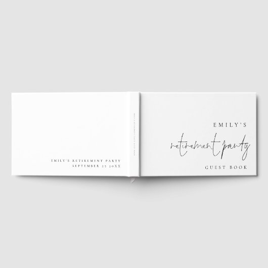 ミニマリストスクリプトの削除パーティー ゲストブック (全面)