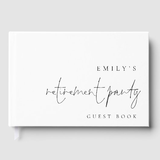 ミニマリストスクリプトの削除パーティー ゲストブック (正面)