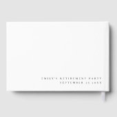 ミニマリストスクリプトの削除パーティー ゲストブック (裏面)