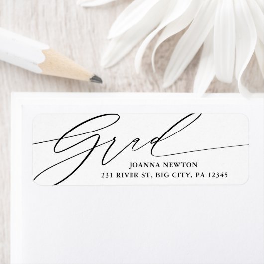 ミニマリストスクリプトの卒業差出人住所ラベル ラベル (インサイチュ)