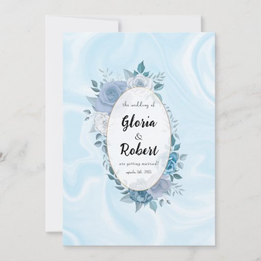 ミニマリストスクリプトカジュアル結婚式招待状 招待状 (正面)