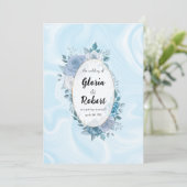 ミニマリストスクリプトカジュアル結婚式招待状 招待状 (スタンド正面)