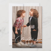 ミニマリストスクリプトクリスマス応援1写真 シーズンカード (正面)