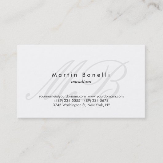 ミニマリストスクリプトコンサルタントの名刺 名刺 (正面)