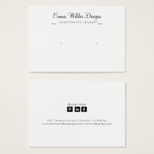 ミニマリストスクリプトスタッドイヤリングディスプレイカード