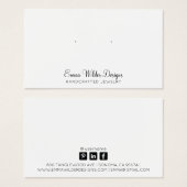 ミニマリストスクリプトスタッドイヤリングディスプレイカード (正面&裏面)