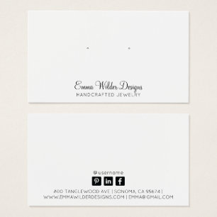 ミニマリストスクリプトスタッドイヤリングディスプレイカード