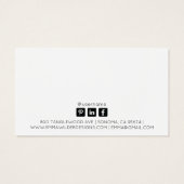 ミニマリストスクリプトスタッドイヤリングディスプレイカード (裏面)