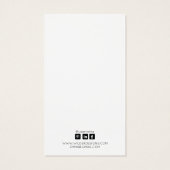 ミニマリストスクリプトスタッドイヤリングディスプレイカード (裏面)