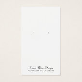 ミニマリストスクリプトスタッドイヤリングディスプレイカード (正面)