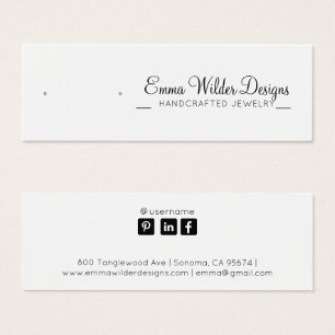 ミニマリストスクリプトスタッドイヤリングディスプレイカード