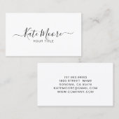 ミニマリストスクリプトタイプフェースプロフェッショナル 名刺 (正面/裏面)