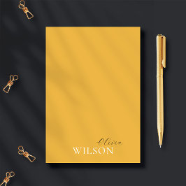 ミニマリストスクリプトタイポグラフィマスタードイエロー ポストイット