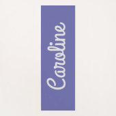 ミニマリストスクリプトタイポグラフィ名前をカスタムする紫 ヨガマット (正面)