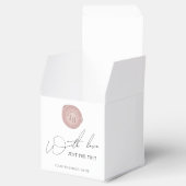 ミニマリストスクリプトピンクワックススタンプビジネスモノグラム フェイバーボックス (オープン)