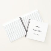 ミニマリストスクリプトブライダルシャワーゲストブック ノートブック (内部)